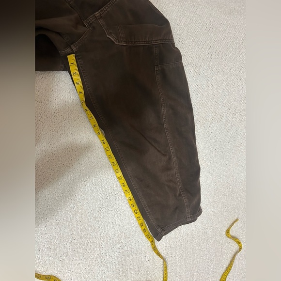 Free People Silverton Pull On Barrel Jeans Size M Brown Cargo Boho Lagenlook - Picture 10 of 10